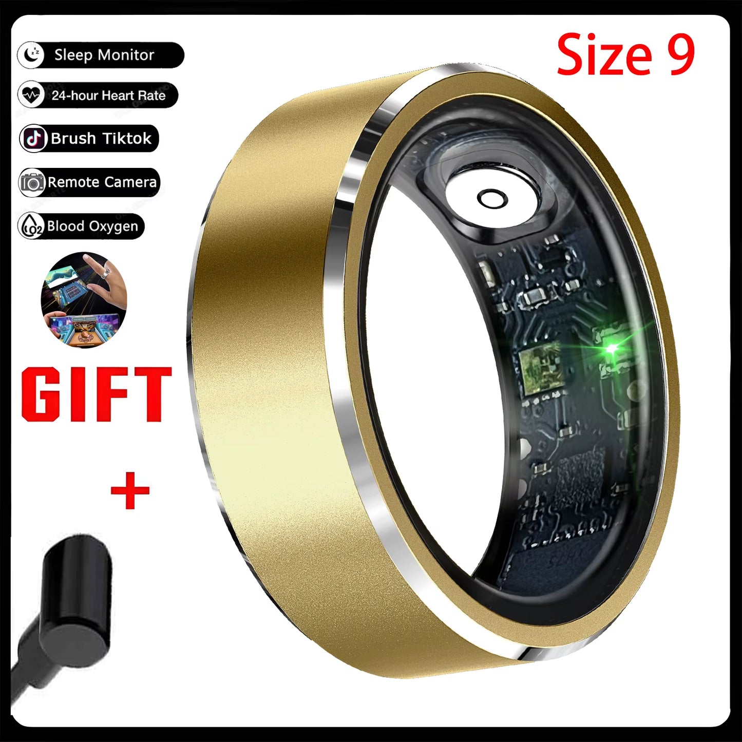 2025 New for Samsung Galaxy Ring Heart Rate Blood Oxygen Monitoring Rings Multi Sport Modes IP68 Waterproof Smart Ring Men Women