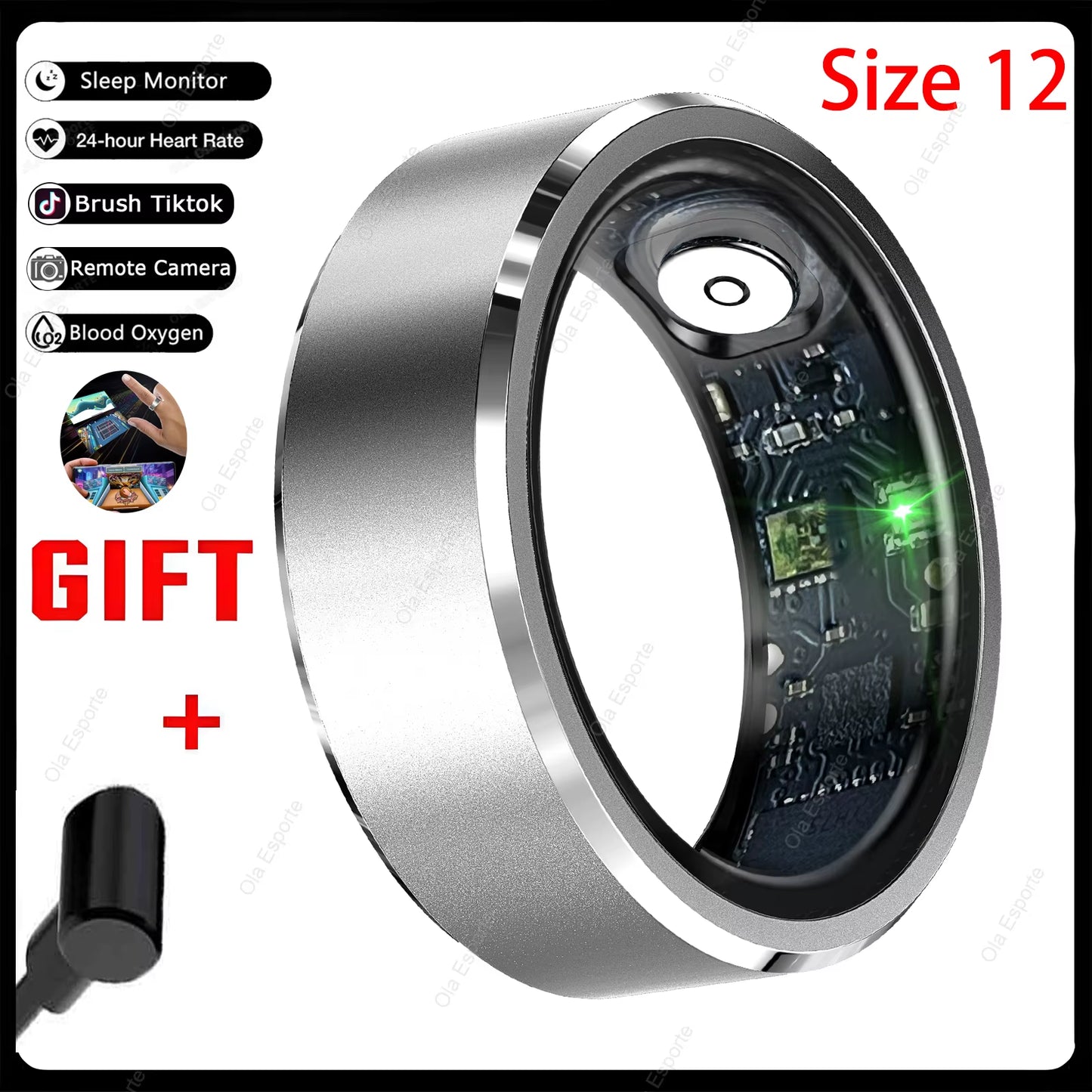 2025 New for Samsung Galaxy Ring Heart Rate Blood Oxygen Monitoring Rings Multi Sport Modes IP68 Waterproof Smart Ring Men Women