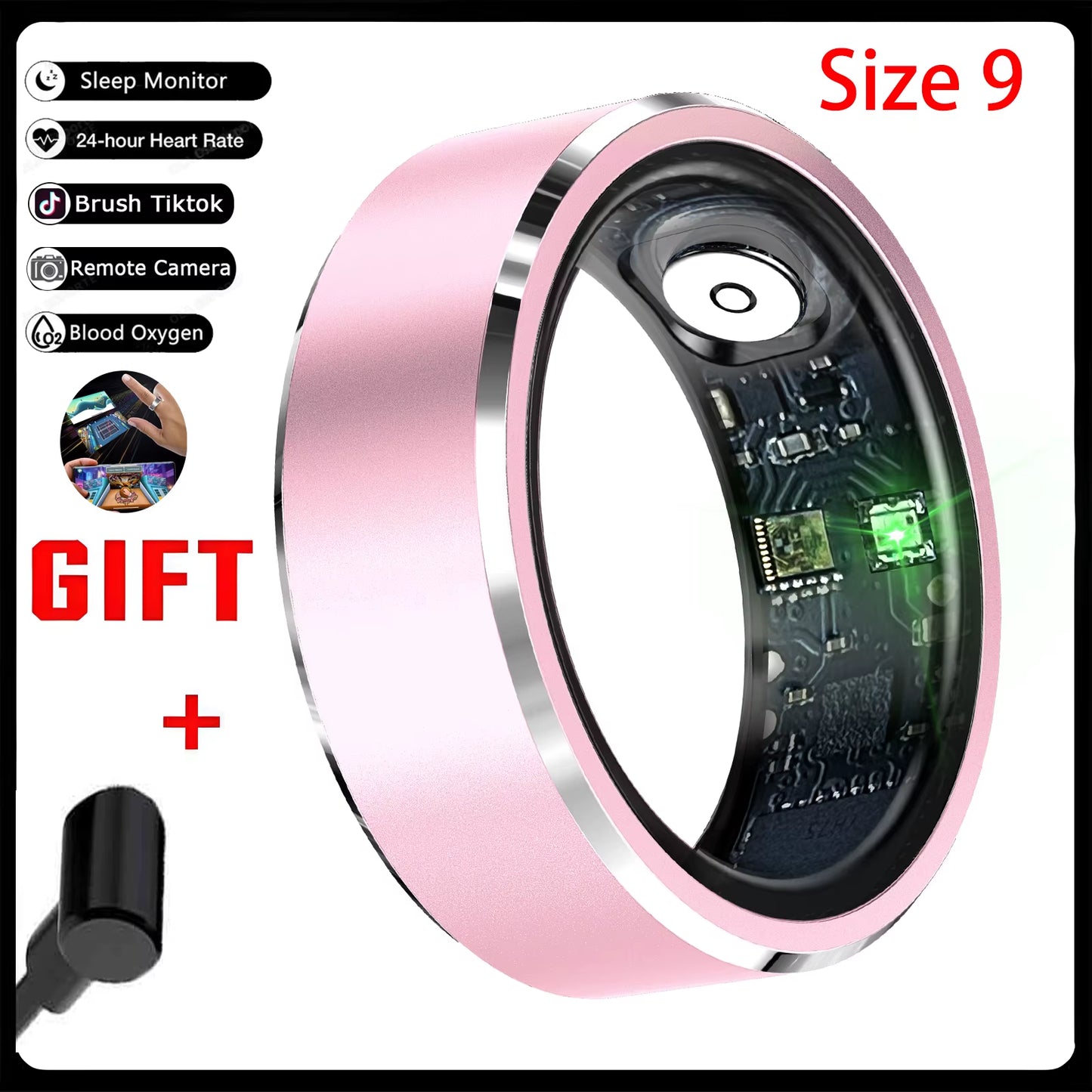 2025 New for Samsung Galaxy Ring Heart Rate Blood Oxygen Monitoring Rings Multi Sport Modes IP68 Waterproof Smart Ring Men Women