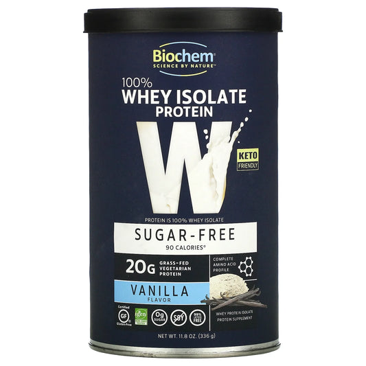 100% Whey Protein Sugar Free - Vanilla 20 G Protein 11.8 Oz Pwdr