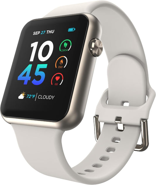Air 4 Smartwatch - Fitness Tracker, Heart Rate Monitor, Customizable Watch Face - Activity and Calorie Tracker - 100+ Sports Modes - Bluetooth Connectivity