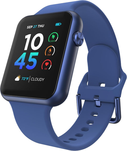 Air 4 Smartwatch - Fitness Tracker, Heart Rate Monitor, Customizable Watch Face - Activity and Calorie Tracker - 100+ Sports Modes - Bluetooth Connectivity